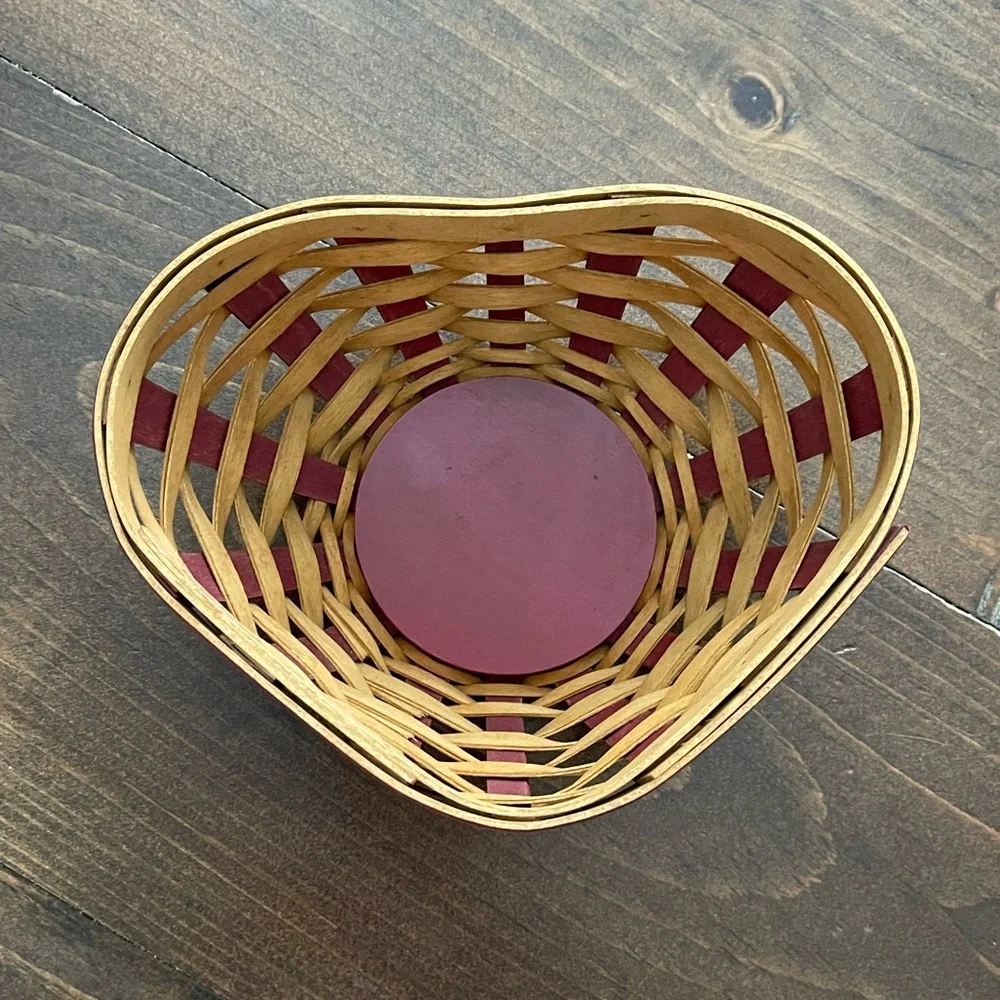 Longaberger Heart Shaped Basket with Liner
